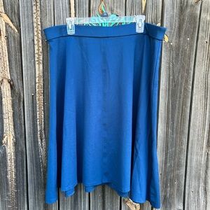 Navy Blue A-Line Knee-Length Skirt